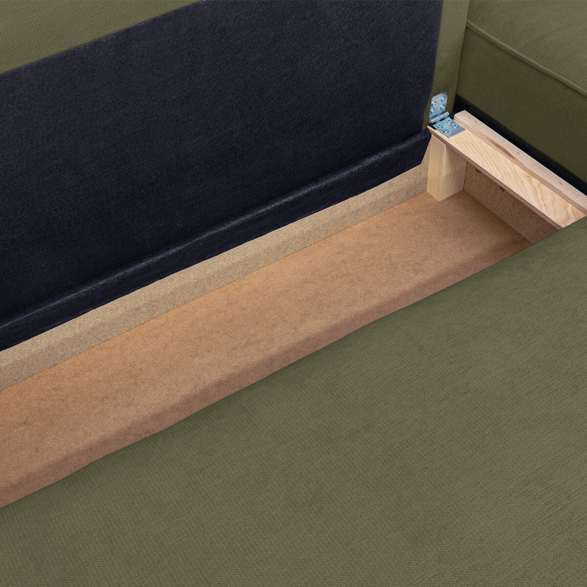 Canapé d'angle convertible 4 places en tissu chenille - LIVIA