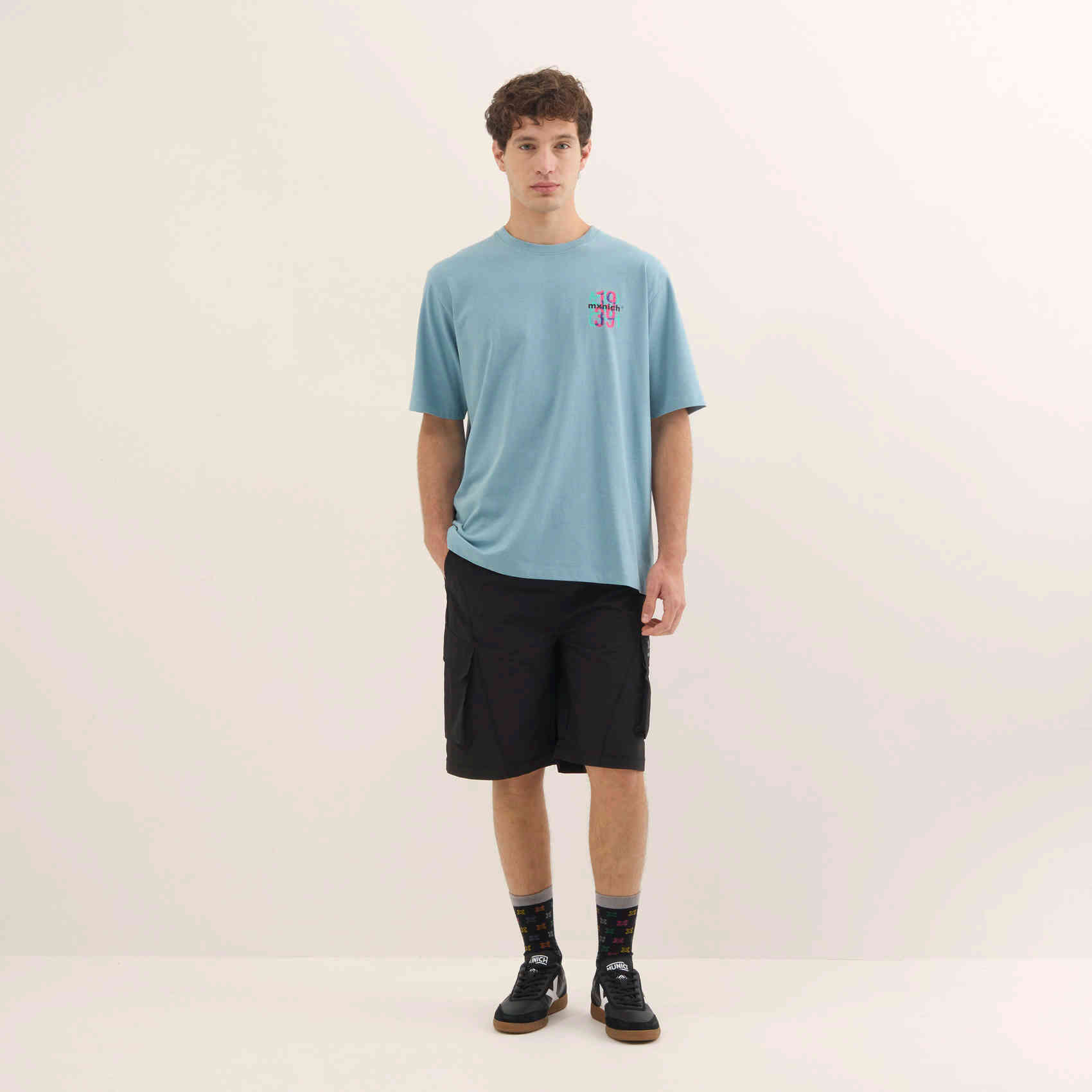 Camiseta Estilo Urbano Oversize Algodón Orgánico Turquesa STREETWEAR T-SHIRT TURQUOISE