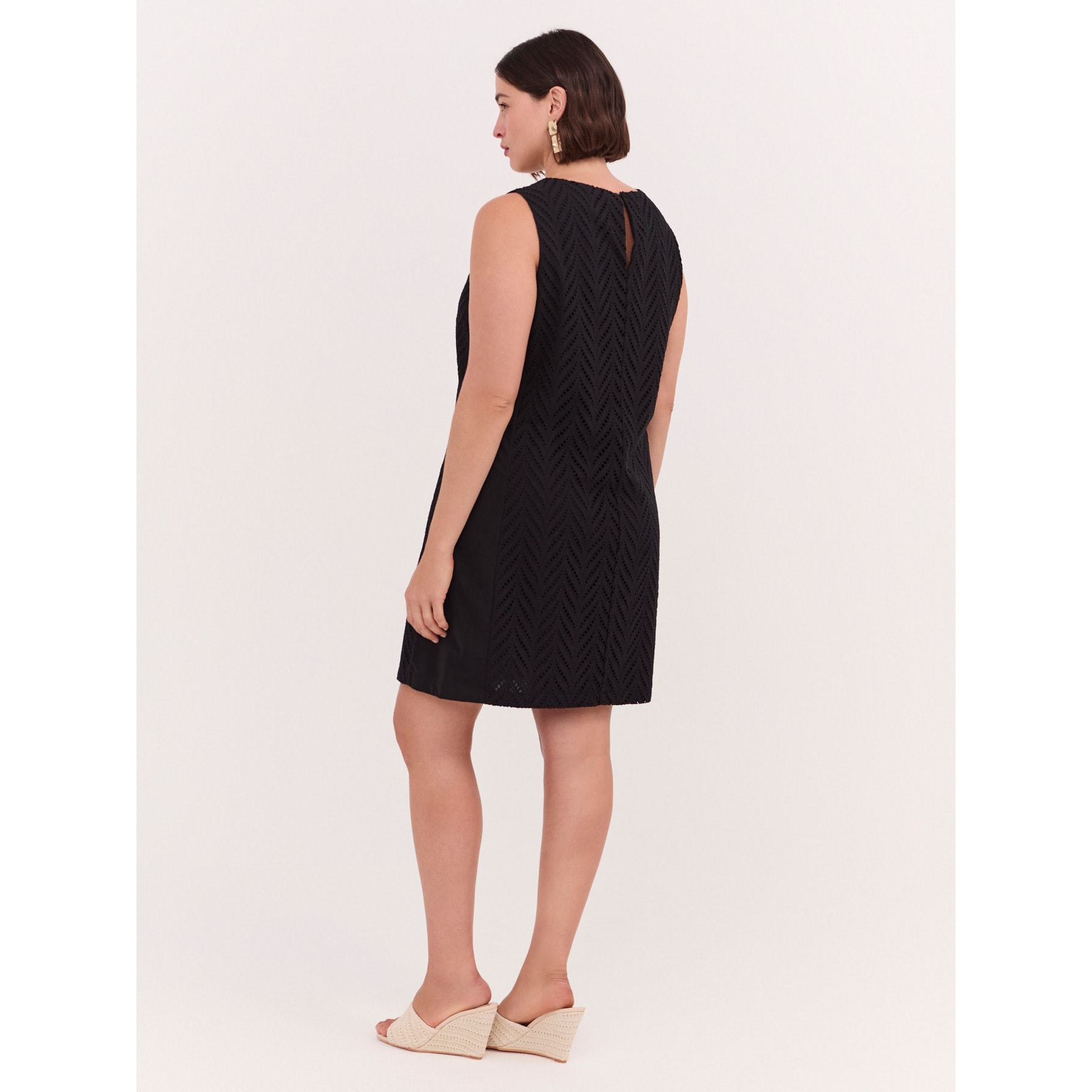 Fiorella Rubino - Vestido tubo GLAM en sangallo - Negro