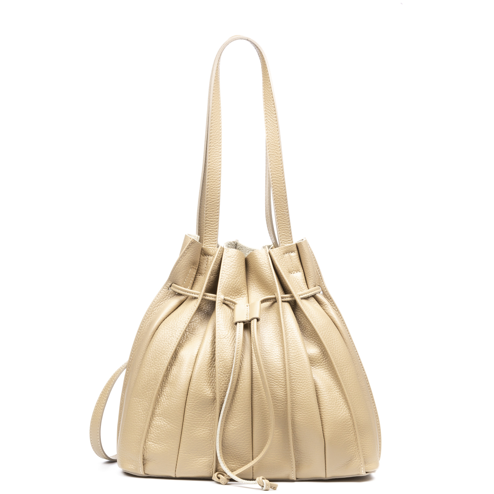 Albiolo borsa a spalla donna. Vera pelle finitura Dollaro.