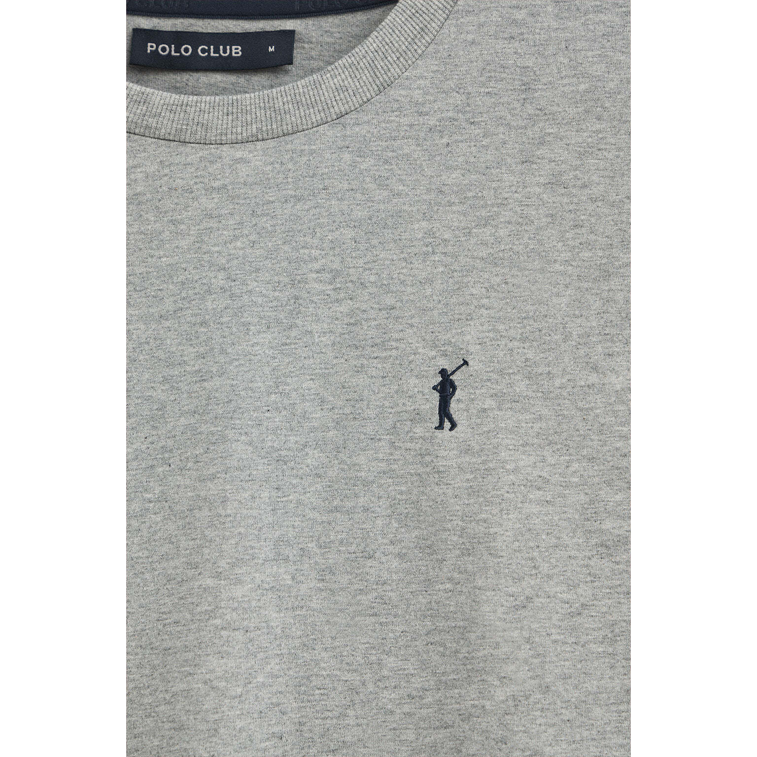 Maglietta grigio vigorè a maniche lunghe con logo ricamato Rigby Go.