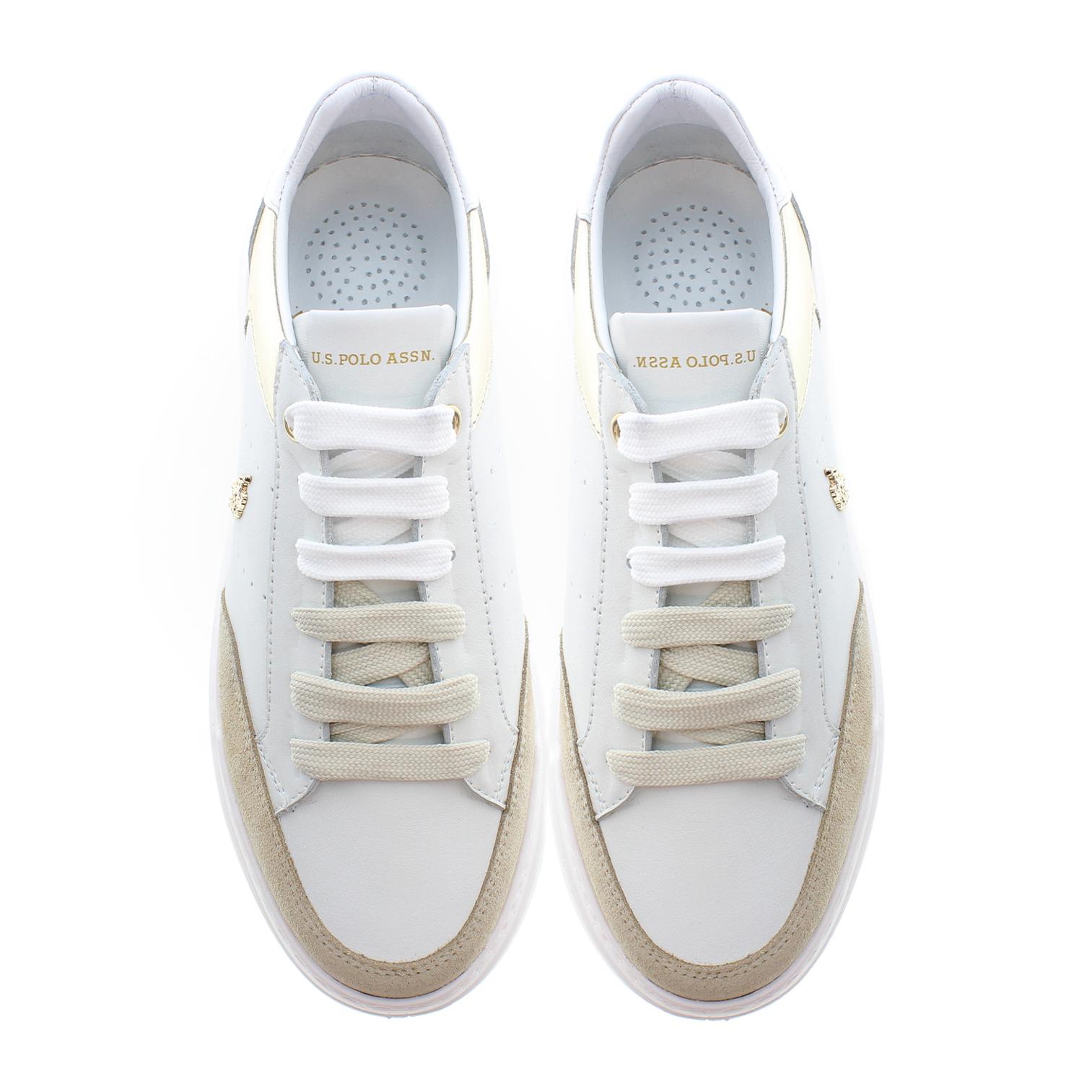 Sneakers U.S. Polo Assn Light Beige- Gold