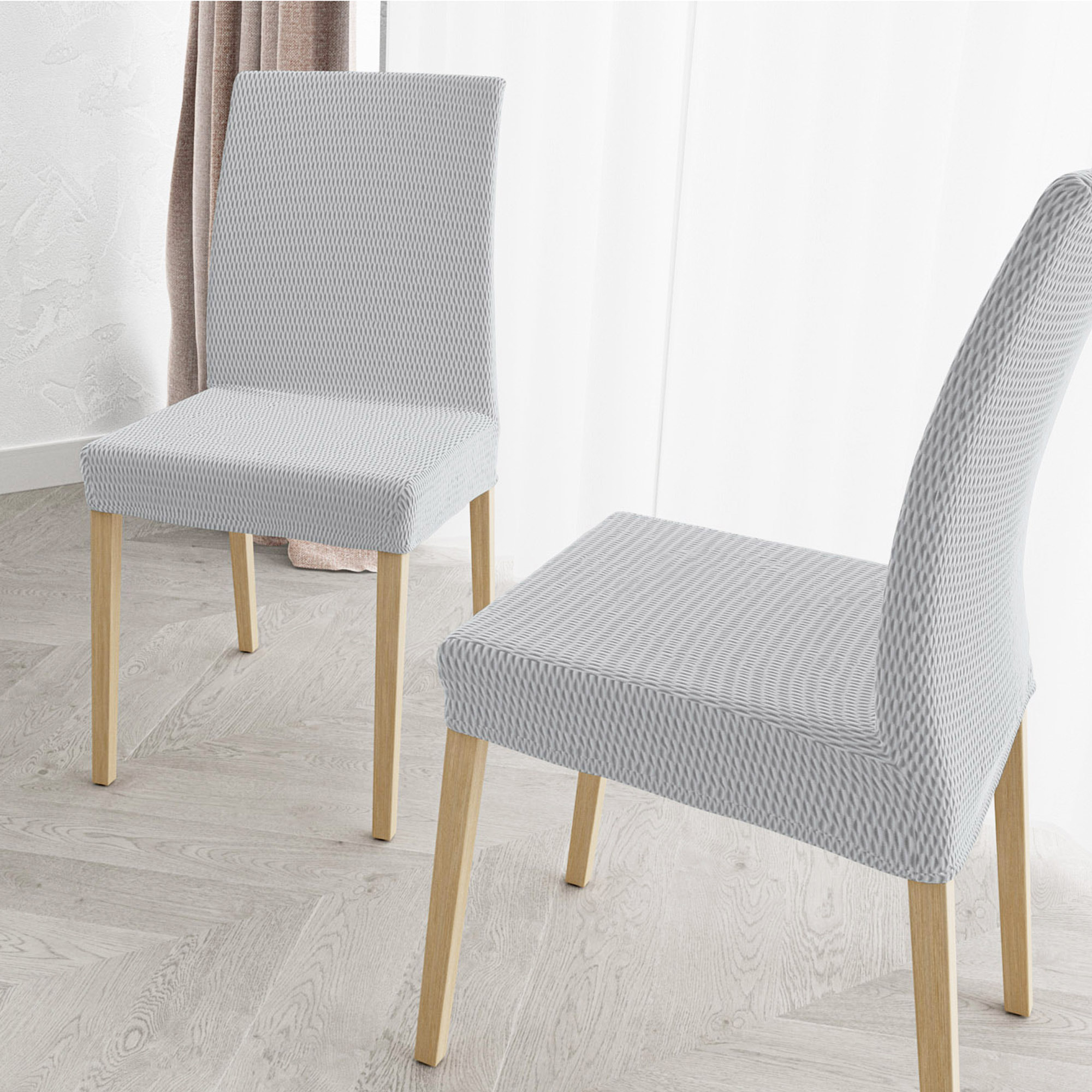 COPPIA VESTISEDIA CON SCHIENALE FASHIONABLE, Microfibra/Cotone/Elastan - GRIGIO CHIARO