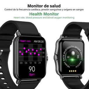 Smartwatch ZW23 con termómetro corporal, tensión y O2 en sangre. Incluye 15 modos deportivos.