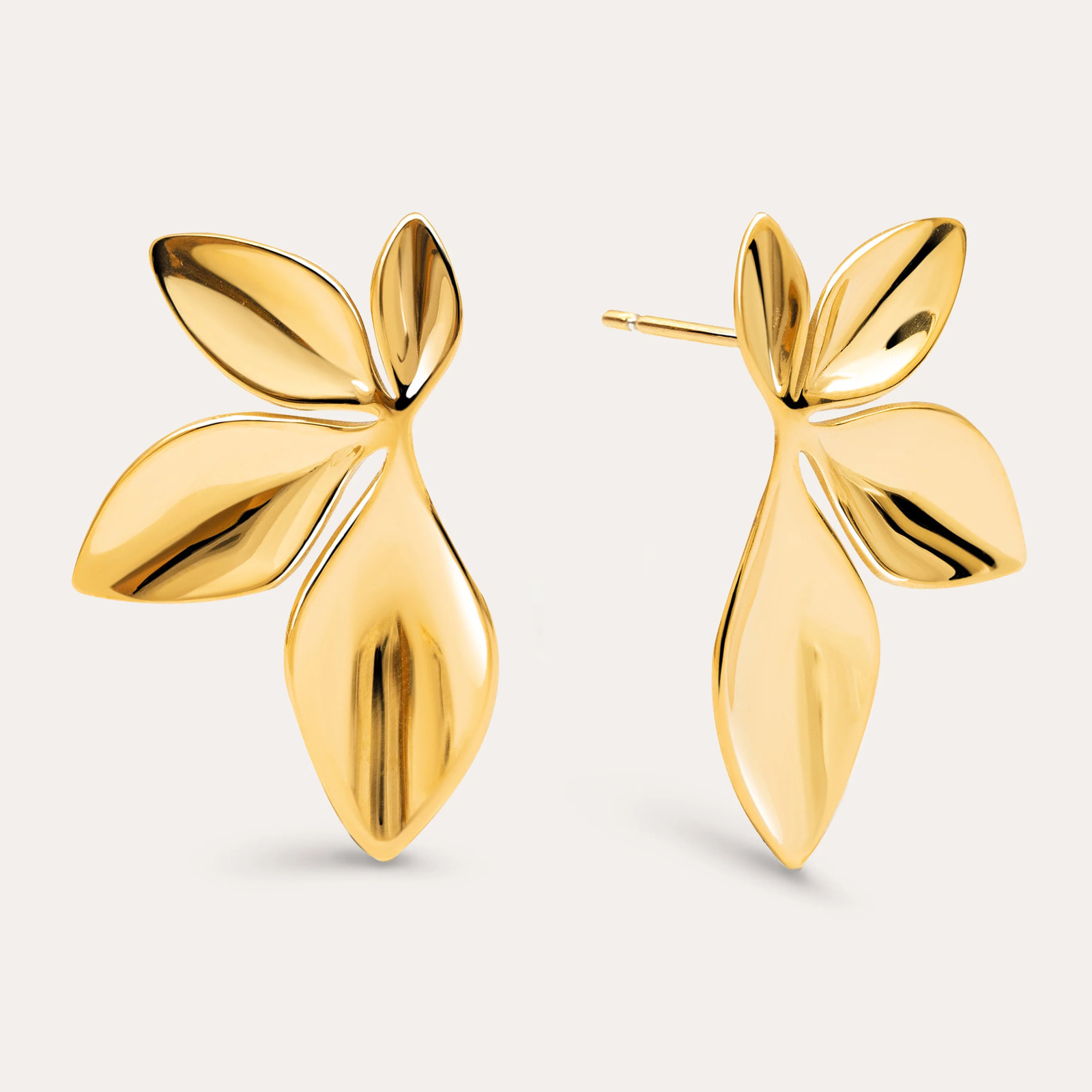 Pendientes Camila Acero Baño Oro