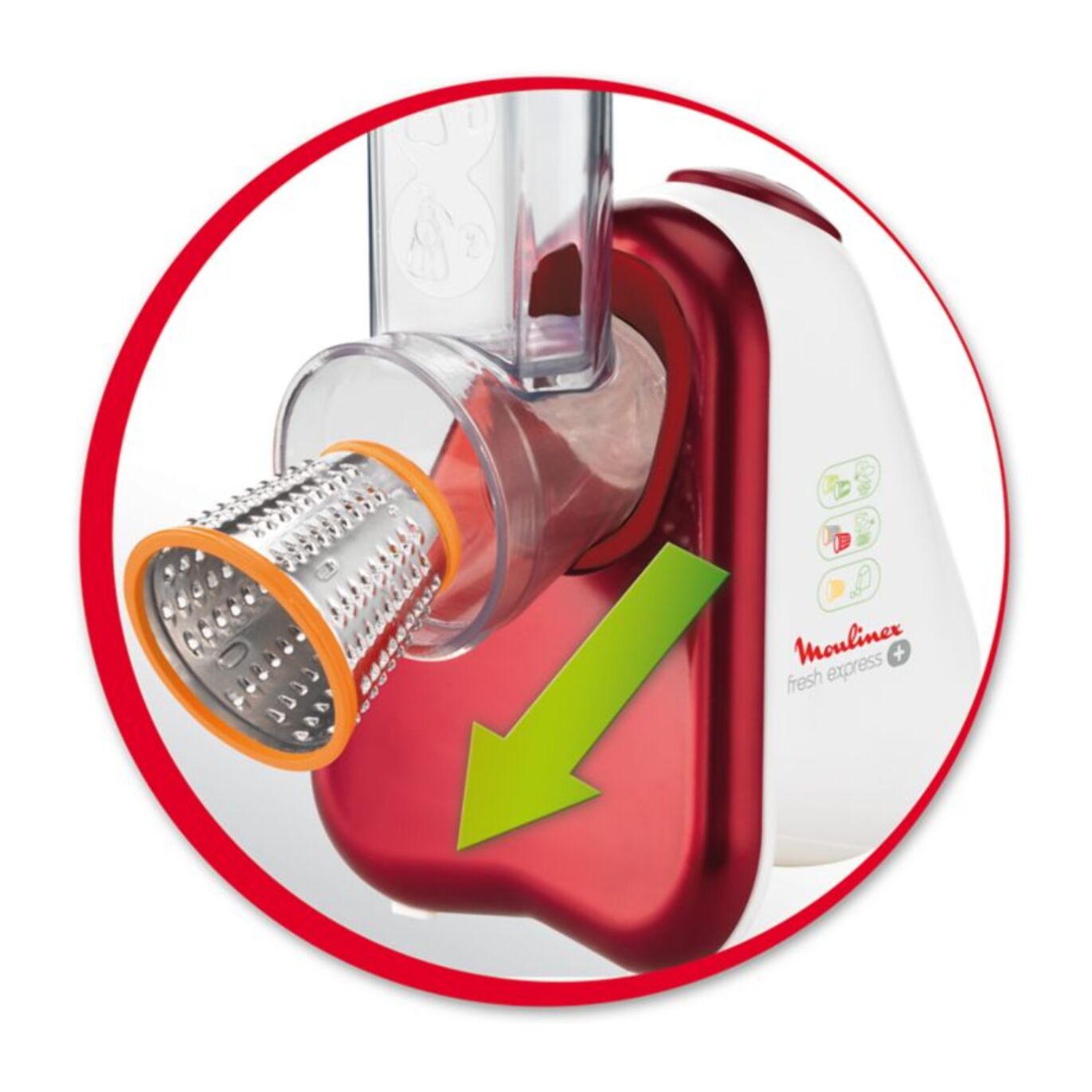 Râpe légumes électrique MOULINEX FRESH EXPRESS NECTAR 4en1 DJ764510