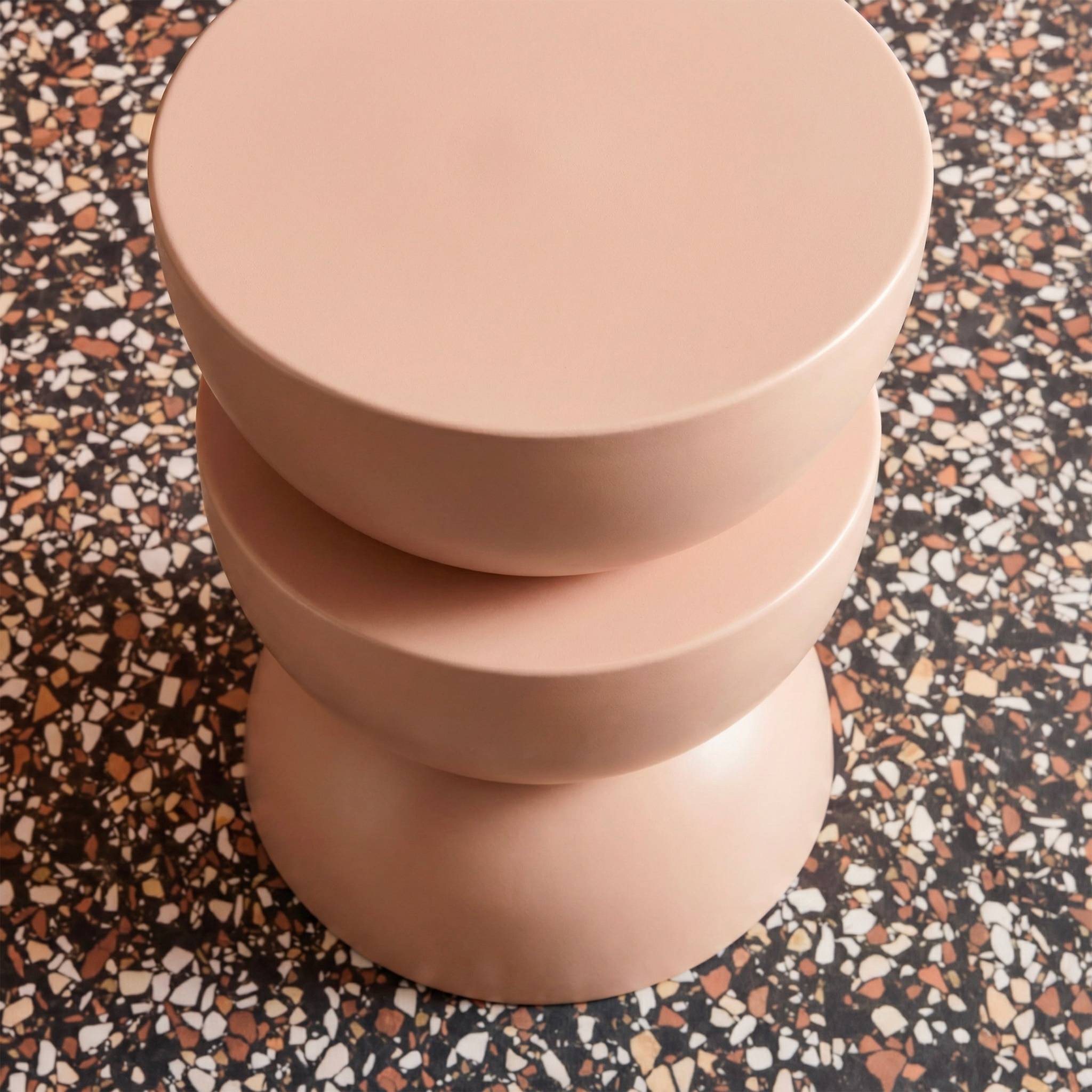 Table d'appoint, bout de canapé, table de chevet métal Ø32 x H46,5cm COUMBA