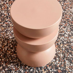 Table d'appoint, bout de canapé, table de chevet métal Ø32 x H46,5cm COUMBA