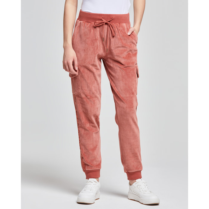 PANTALONE CARGO VELLUTO DONNA