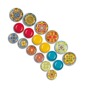 Servizio piatti 18 pezzi Excelsa – Trinacria, Porcellana Multicolore