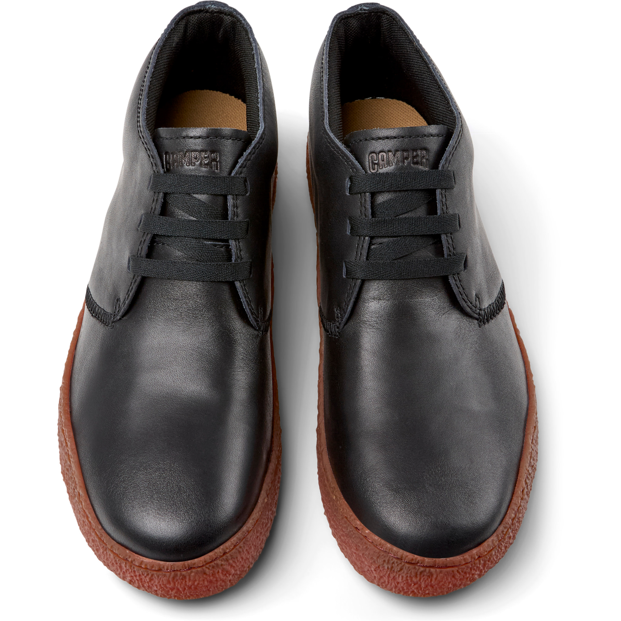 Zapatos de cordones - CAMPER Peu Terreno - Negro - Cuero liso