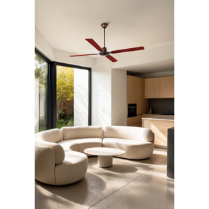 MALVINAS L Ventilador de techo marrón óxido