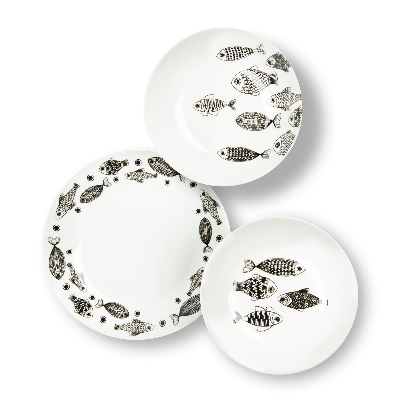 Service de table 18 pièces Excelsa – Black Sea, Porcelaine Blanc