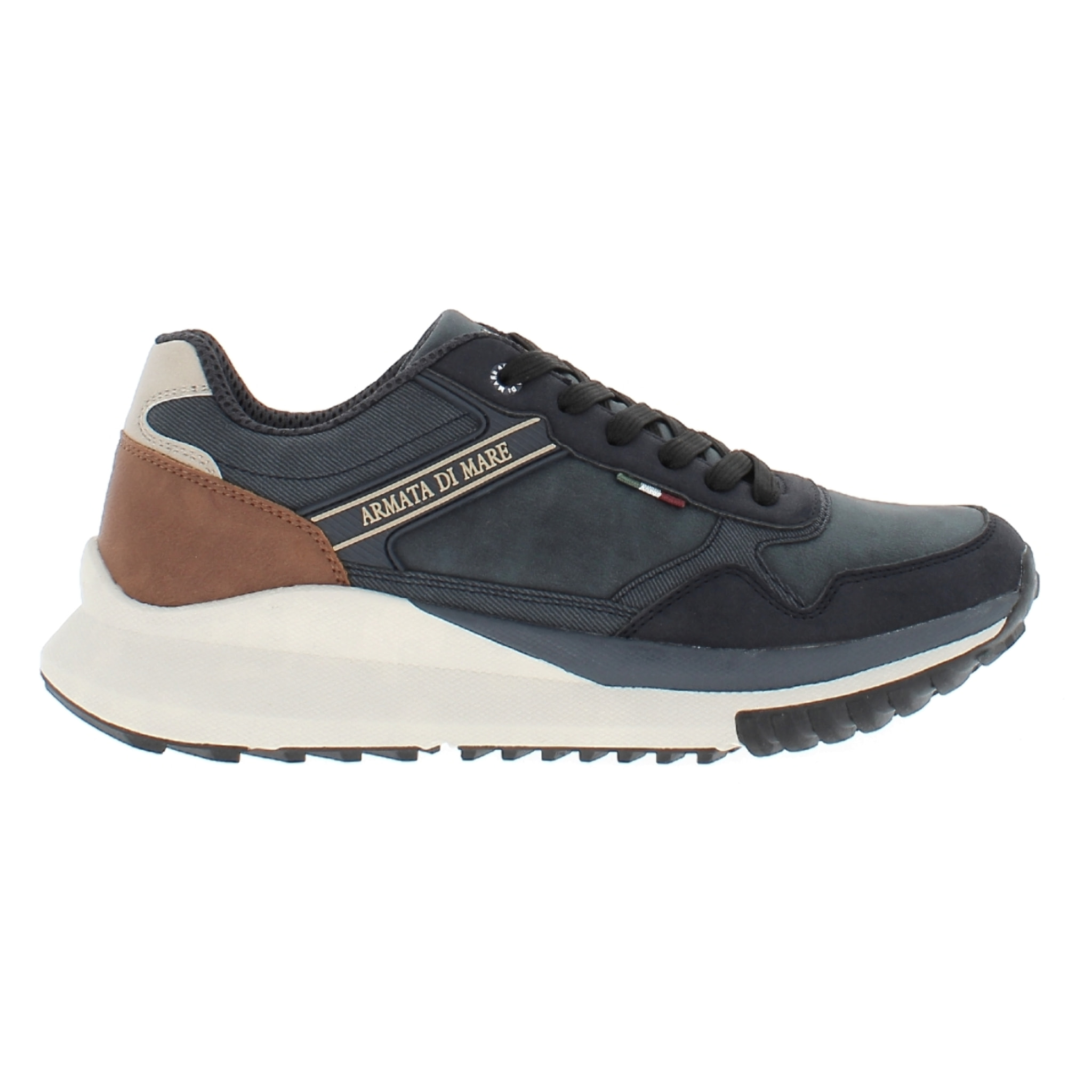 Armata di Mare Scarpe Uomo Sneakers Casual Stringate con Soletta Rimovibile in Memory Foam AMU W24N624 Navy
