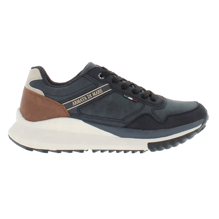 Armata di Mare Scarpe Uomo Sneakers Casual Stringate con Soletta Rimovibile in Memory Foam AMU W24N624 Navy