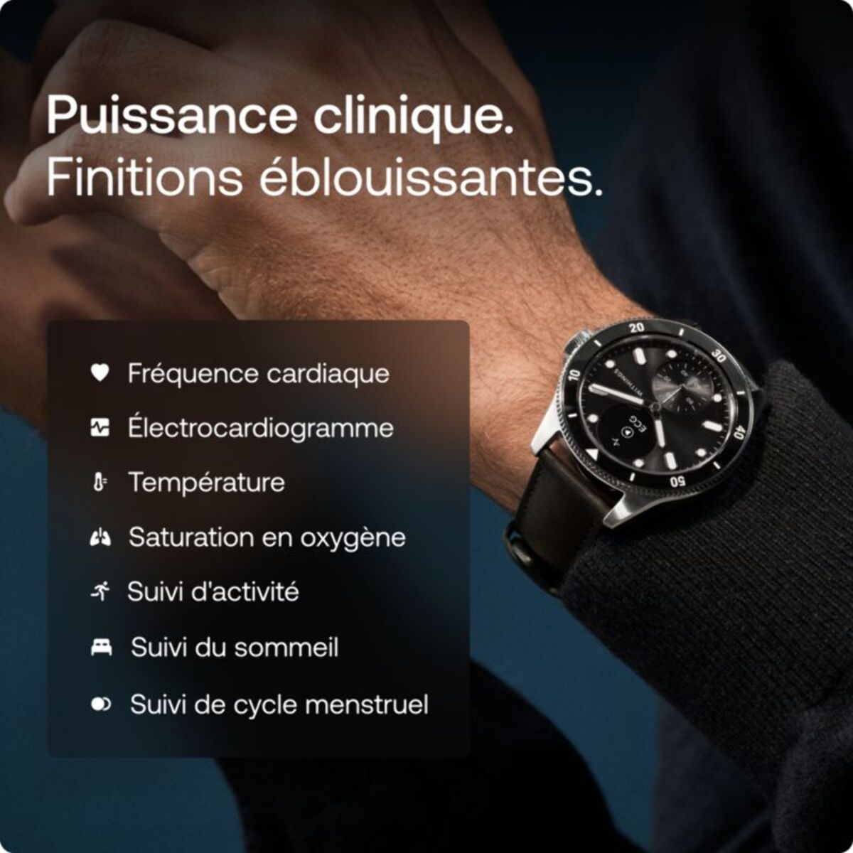 Montre santé WITHINGS Scanwatch Nova 42mm Noire