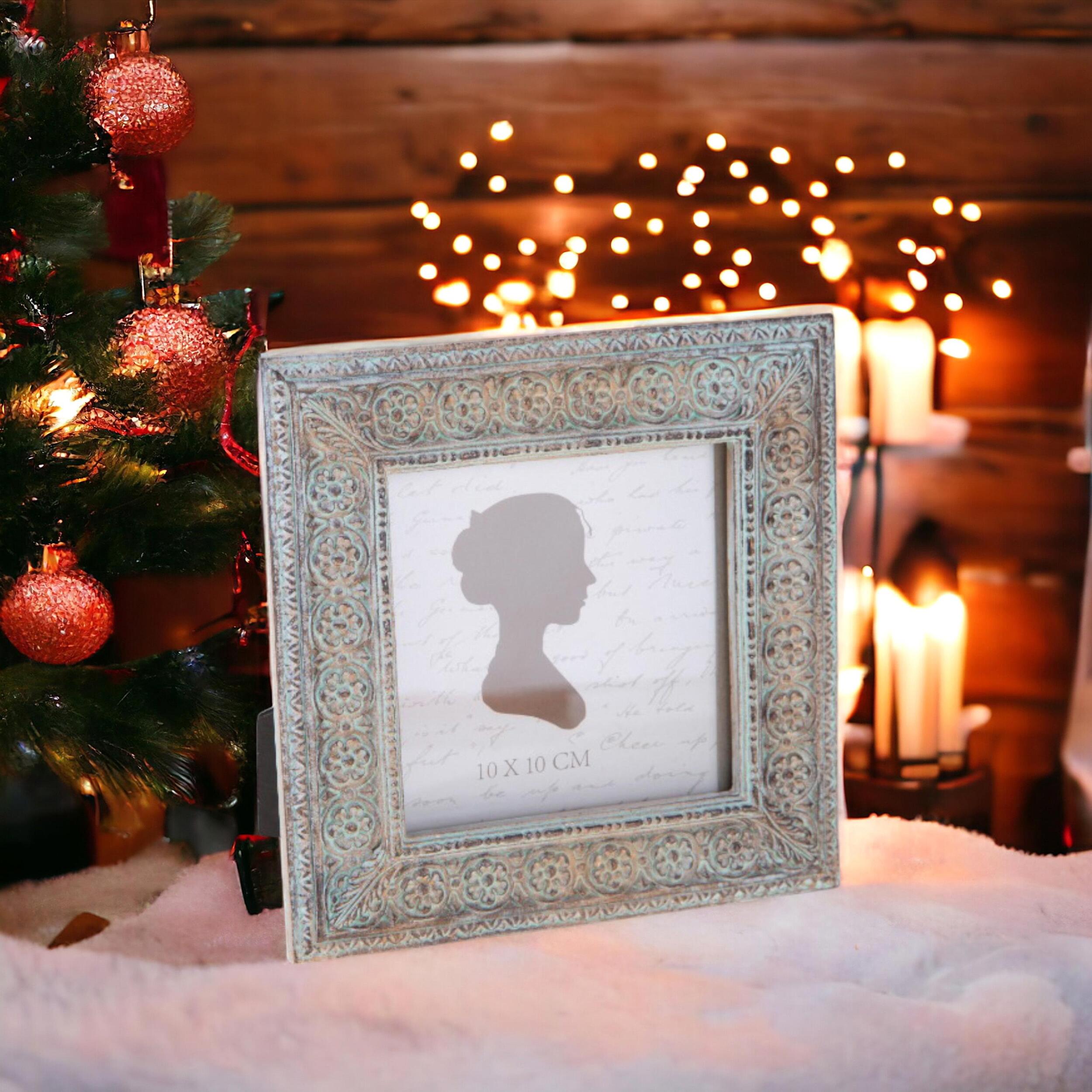 Porta foto decoro fiori - Pezzi 4 - 15xH16,6x1,8cm - Bianchi Dino SpA