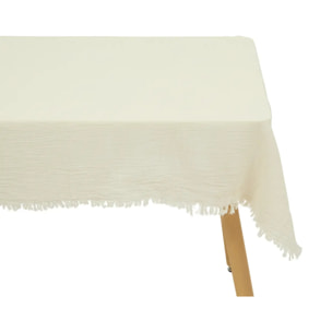 Nappe Vela 150x250cm blanc chaud en gaze de coton