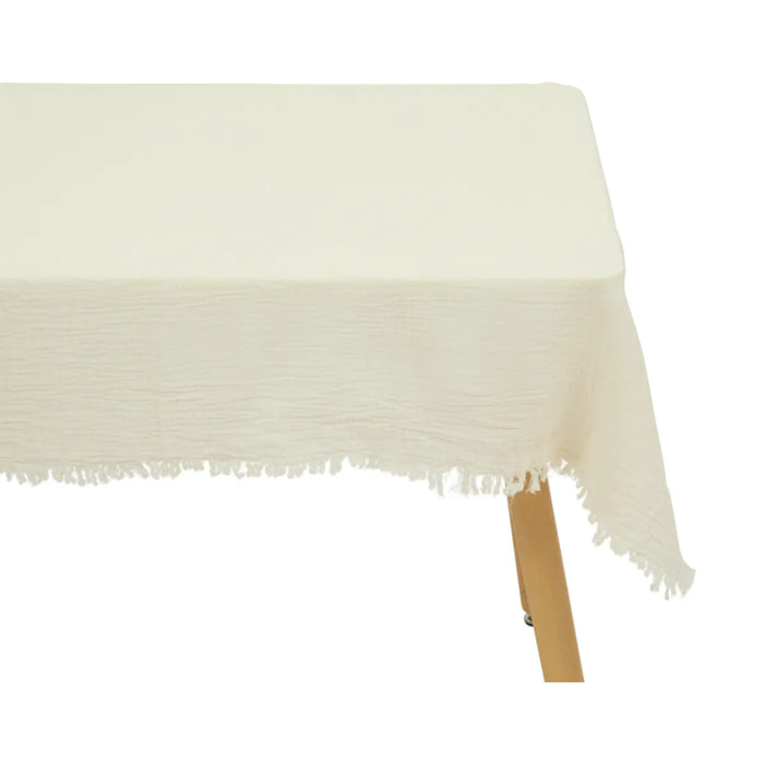 Nappe Vela 150x250cm blanc chaud en gaze de coton