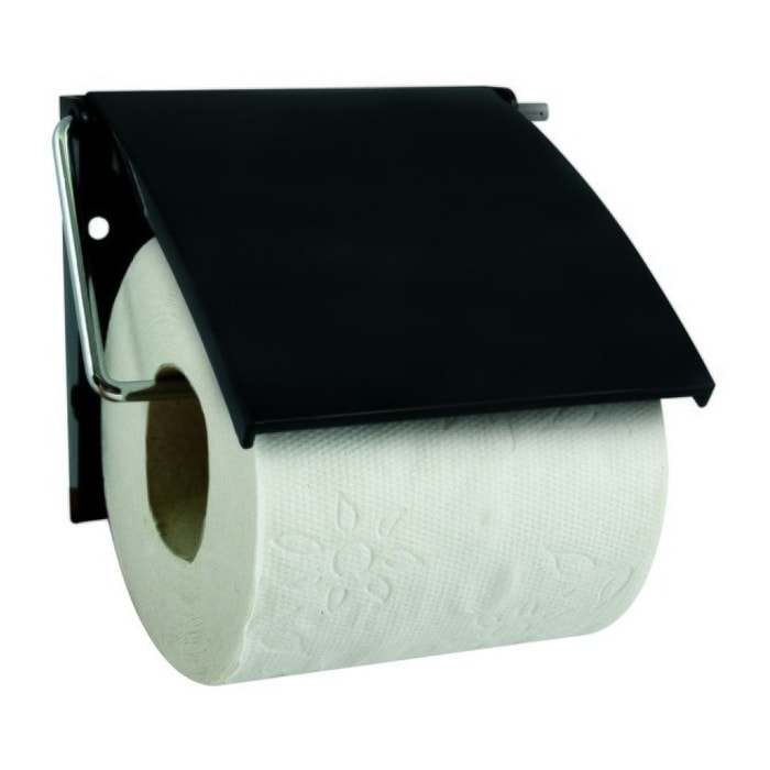 Porte rouleau papier wc mural Noir MSV