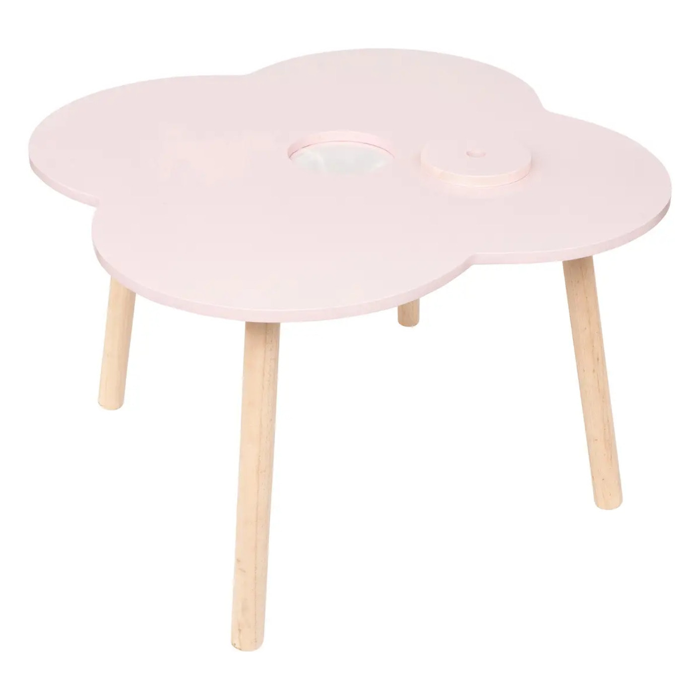 Table enfant "Ally" rose 51x51x40cm