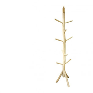 Porte-manteau branches en bois brut sur socle - YOTA