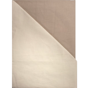 COMPLETO LENZUOLA LETTO UNA PIAZZA E MEZZA BICOLOR BEIGE