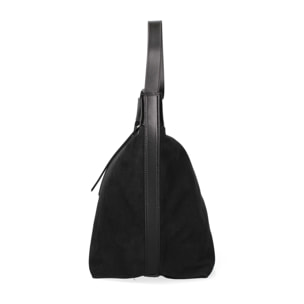 Borsa a spalla da donna Made in Italy - Modello Ardenza Pro - Pelle e Cotone - 33.0 x 35.0 x 20.0 cm