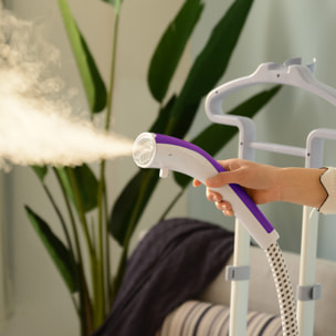 Plancha Vertical 1950W 2 L Plancha de Vapor Vertical con Temperatura Ajustable en 11 Niveles y Barra Telescópica Centro de Planchado Vertical para Hogar Oficina Morado