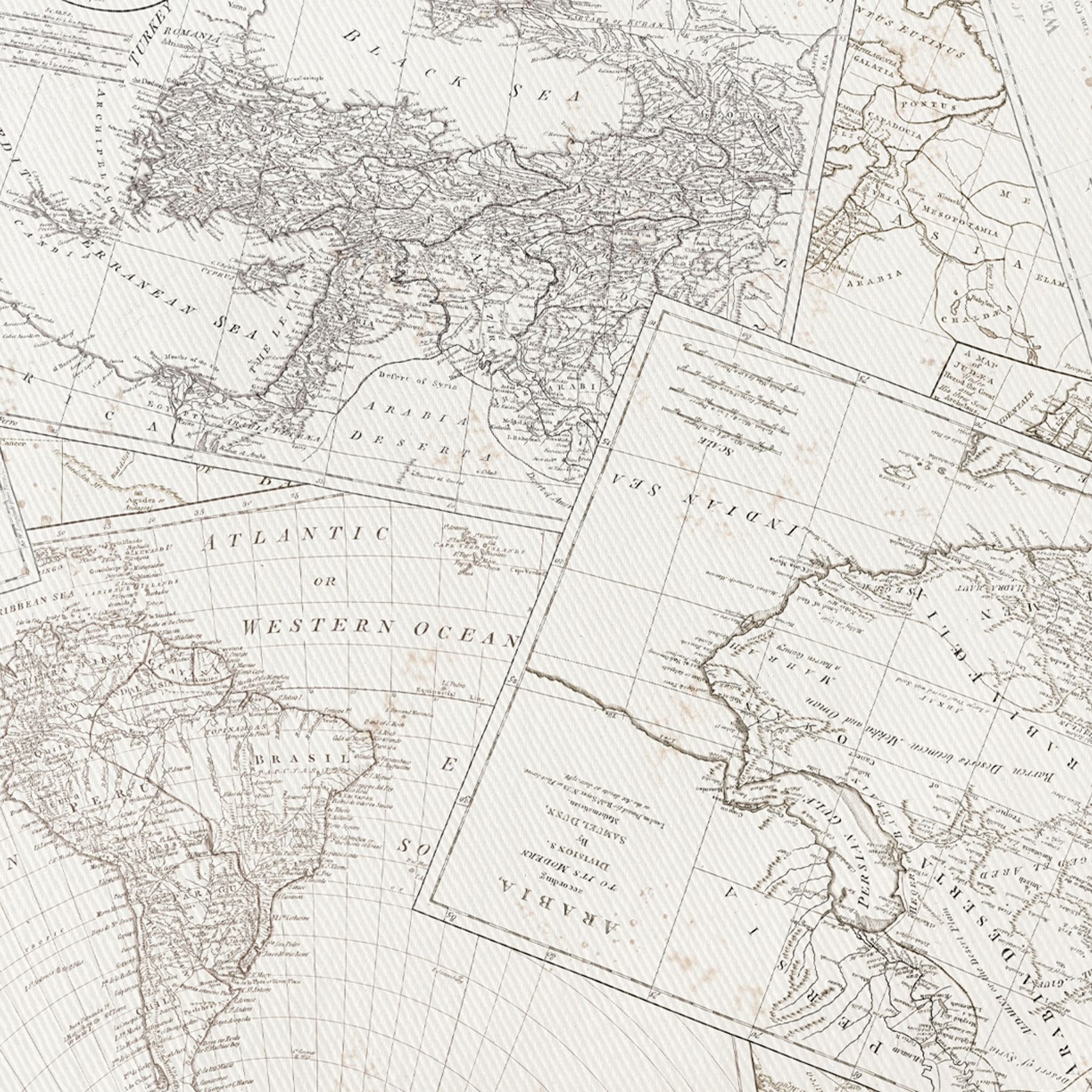 Mantel estampado antimanchas ATLAS NATURAL