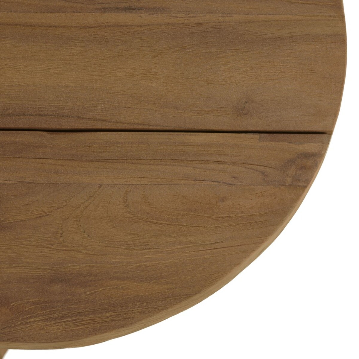 KALLY - Table d'appoint ronde en bois de teck recyclé naturel D47cm