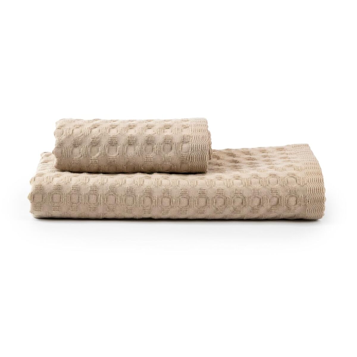 INTRECCI HOME Set Bagno Asciugamani Viso+Ospite, in Puro Cotone 300 g, Leggerezza e Praticità, con Lavorazione Nido d’Ape, Ideale per Asciugatura Rapida