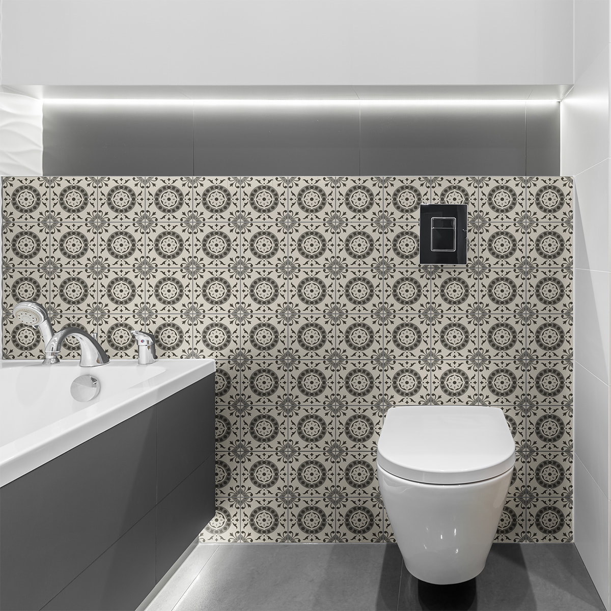 Stickers muraux - Sticker Mural Carrelage adhésif Cuisine Salle de Bain - 24 STICKERS CARRELAGES AZULEJOS HIPOLITO