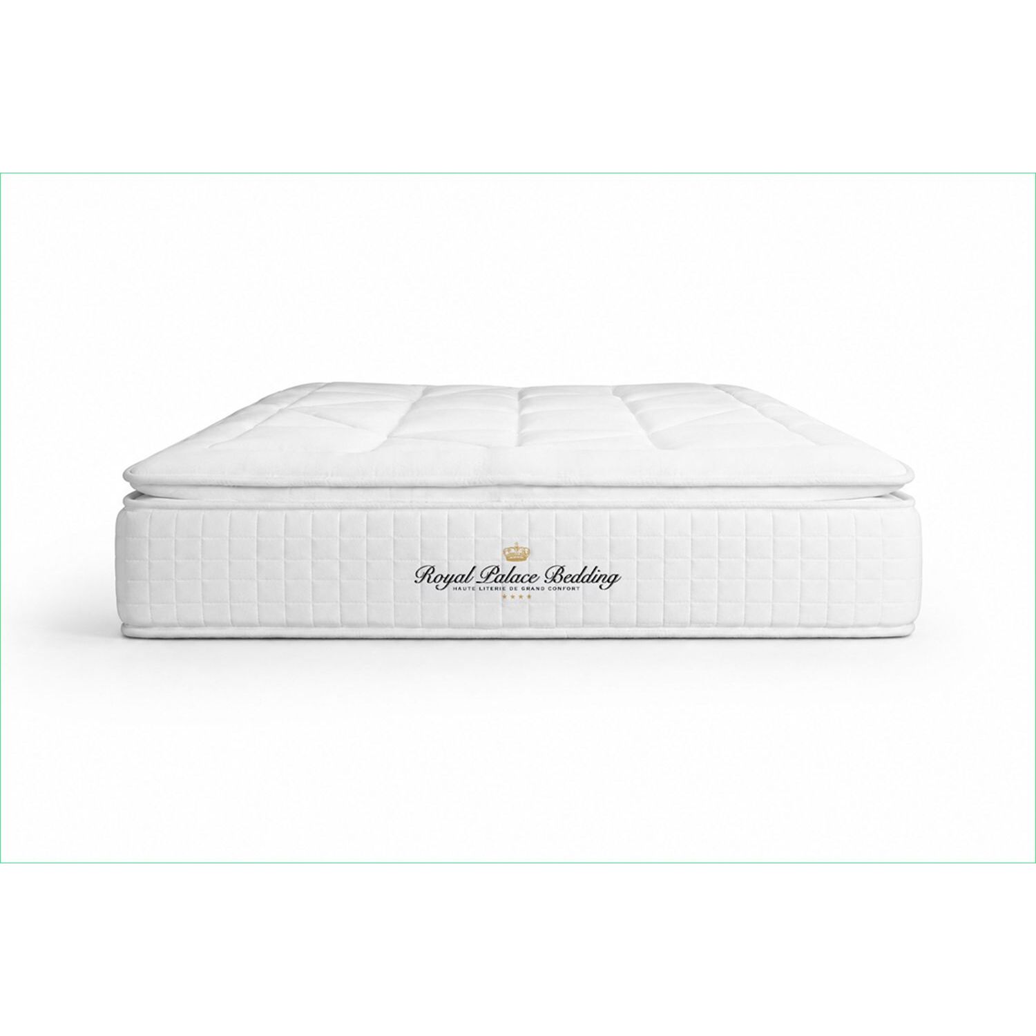 Matelas à Ressorts ensachés et mémoire de forme George V - 28cm d'épaisseurs et 7 zones de confort - 2 places