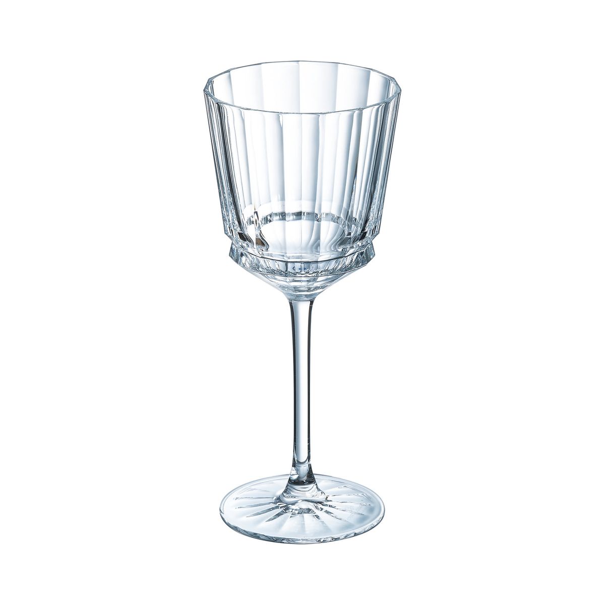 6 verres à pied de table 25cl Macassar - Cristal d'Arques - Verre ultra transparent au design vintage