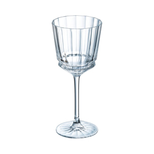 6 verres à pied de table 25cl Macassar - Cristal d'Arques - Verre ultra transparent au design vintage