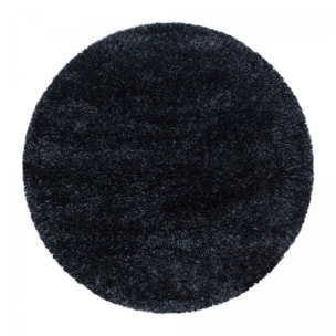 Tapis longs poils shaggy tissé motif uni RAMU