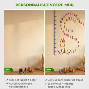 Stickers Muraux décoration adhésifs Toises Alphabet
