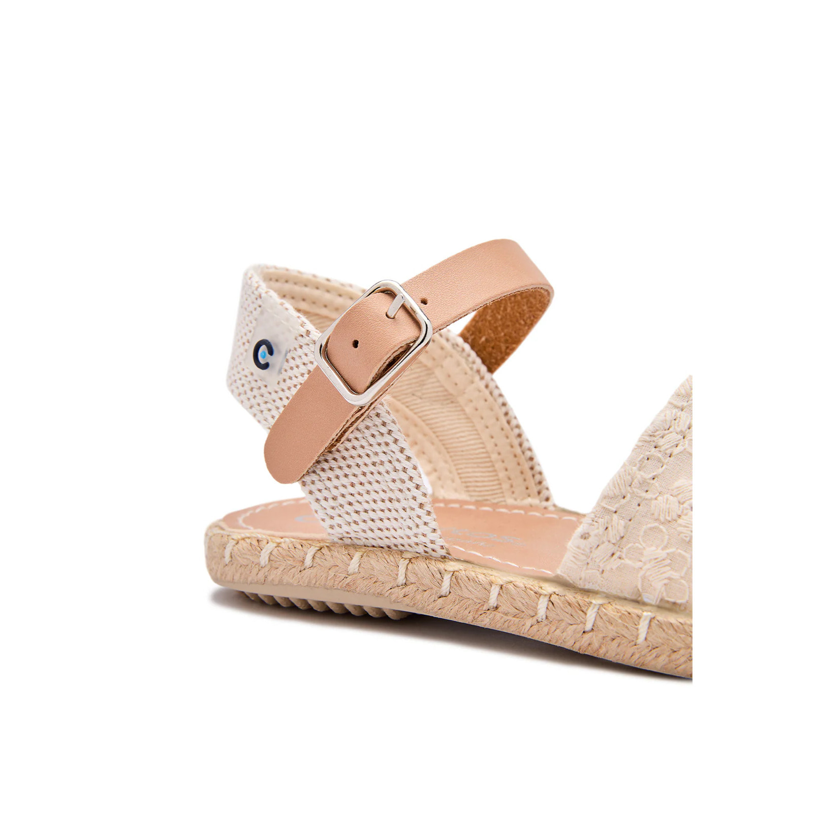 Alpargatas de Niña con Diseño de Flores en Beige
