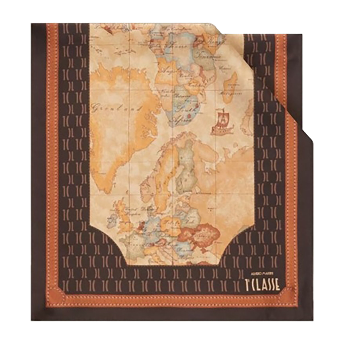 Alviero Martini 1a Classe Sciarpa Donna Geo Mix Chocolate