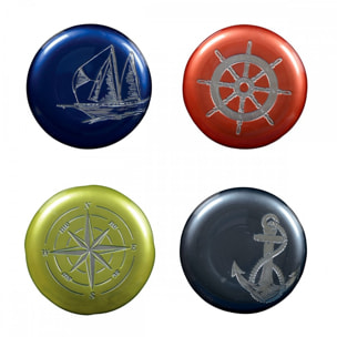 ASSIETTES MER 21CM - LOT DE 4