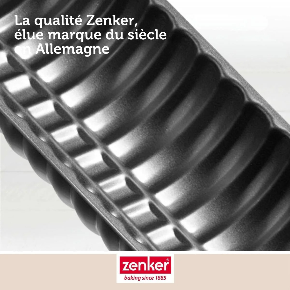 Moule à bûche de Noël 32 x 12,5 cm Zenker Black Metallic