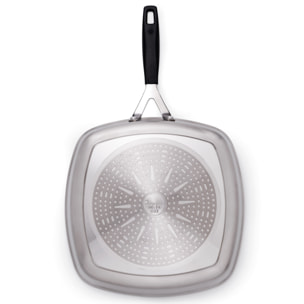 Sarten asador 28x28cm aluminio forjado inducción smart