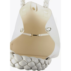 Borsa media manici intrecciati