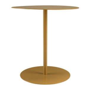 AGATHE - Table d'appoint ronde en acier marron D40cm
