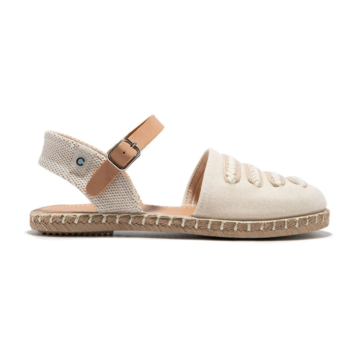 Conguitos - Sandali estivi in juta con zeppa per bambina comodi