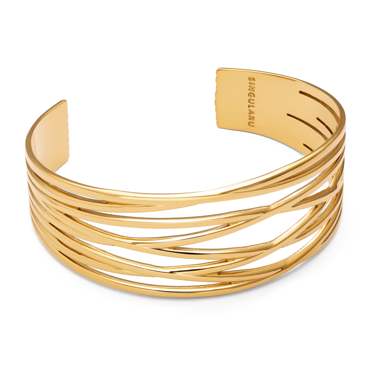Brazalete Odisea Acero Baño Oro