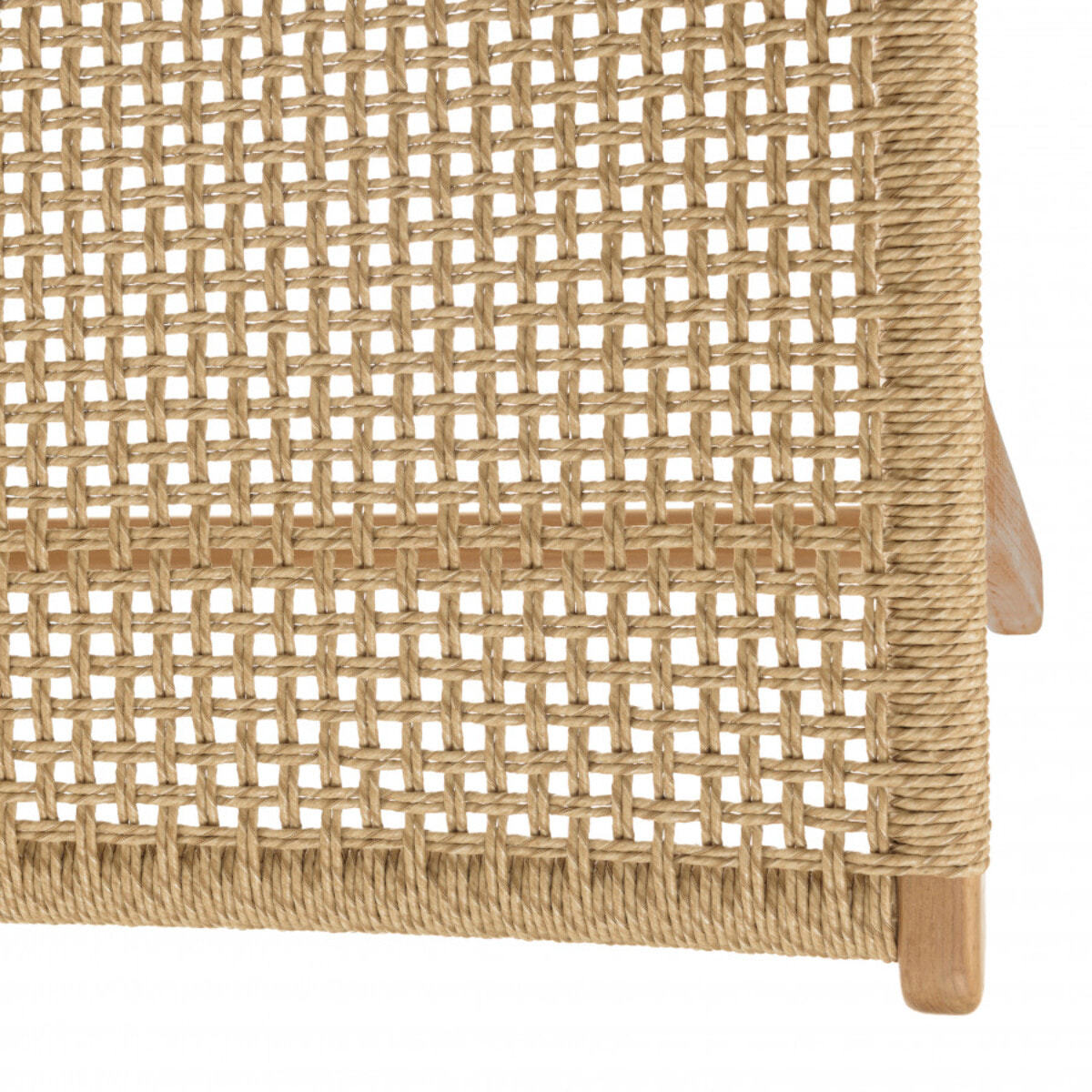 VALERIA - Lot de 2 fauteuils lounge de jardin teck rotin synthétique beige