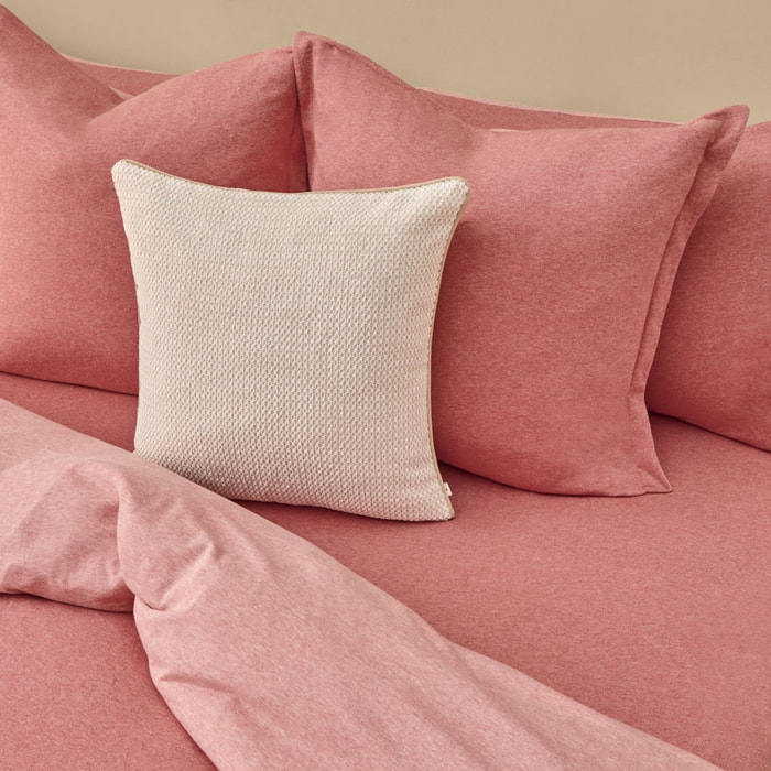 Funda nórdica punto algodón sostenible Punto color rosa Punto de algodón