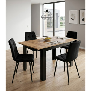 Tavolo allungabile Craft rovere e nero